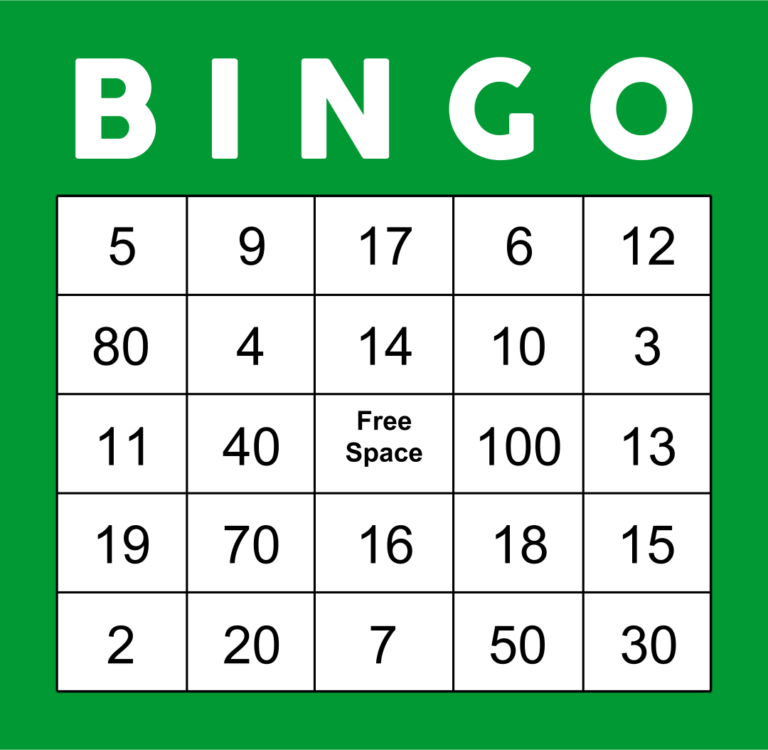 Free Bingo Cards Printable