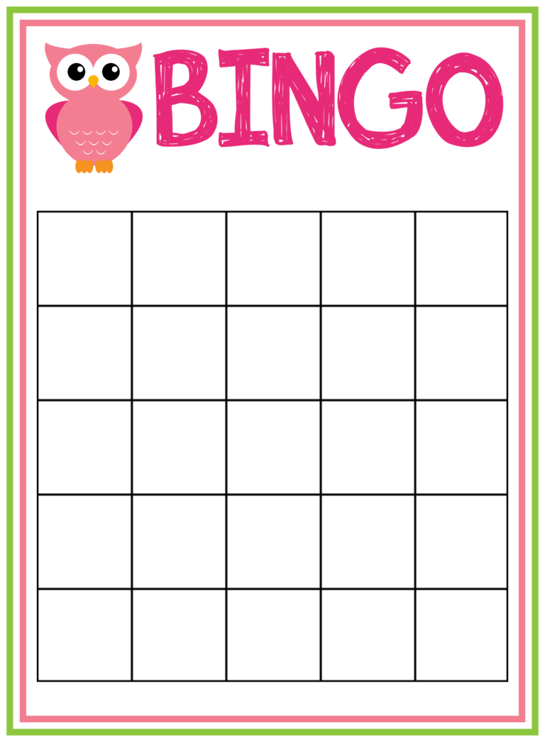 Free Blank Baby Shower Bingo Cards Printable Baby Shower Bingo 50