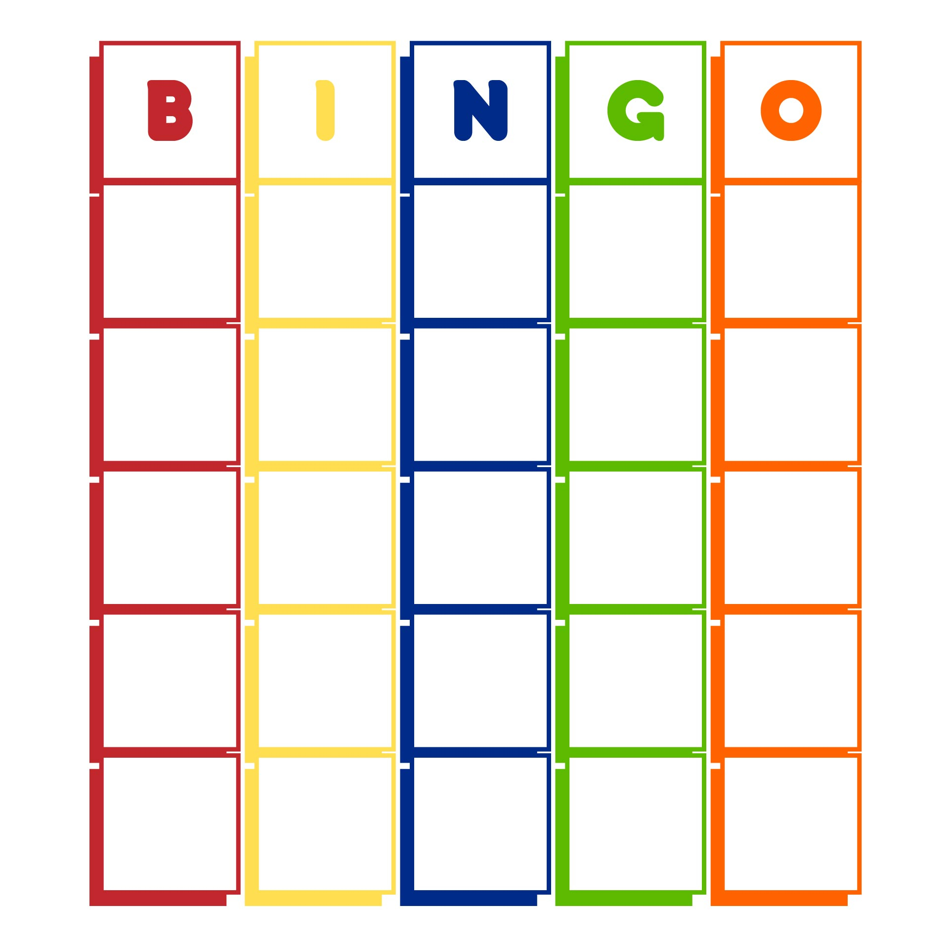 Free Blank Bingo Cards Printable