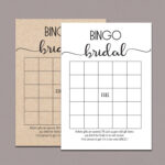 Free Bridal Bingo Template