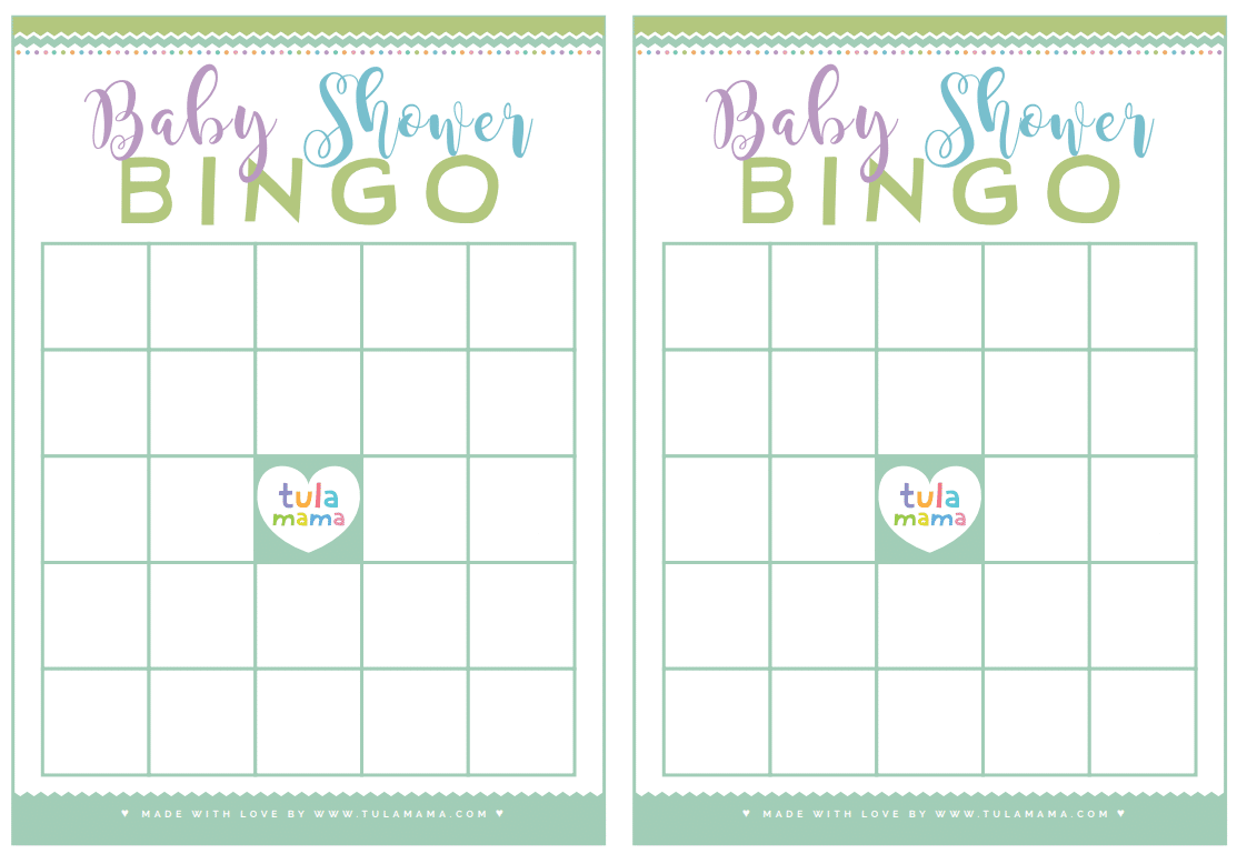 Free Printable Baby Shower Bingo