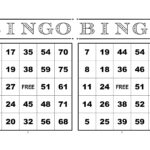 Free Printable Bingo Cards 2 Per Page Bingo Cards 1000 Cards 1 Per
