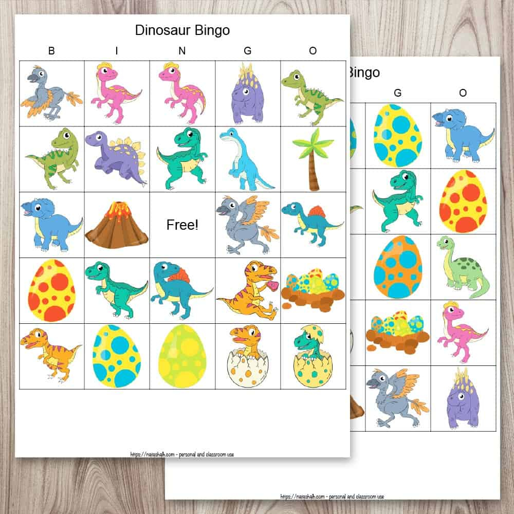 Free Printable Dinosaur Bingo for A Roaring Good Time The Artisan Life