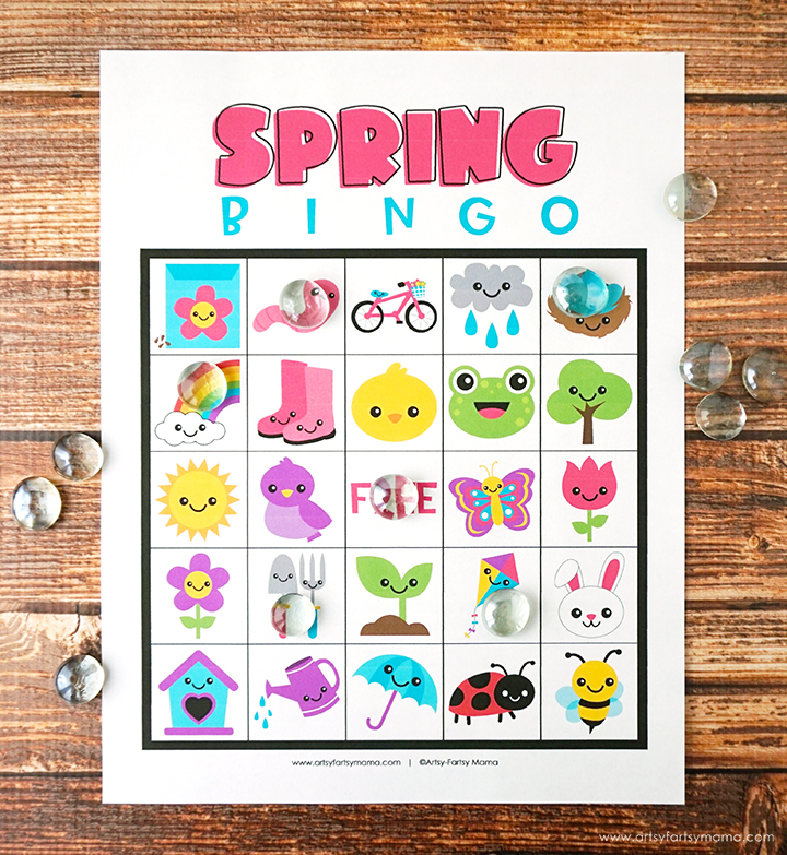 Free Printable Spring Bingo Artsy fartsy Mama