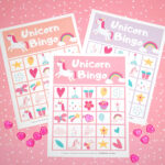 Free Printable Unicorn Bingo Game Happiness Is Homemade