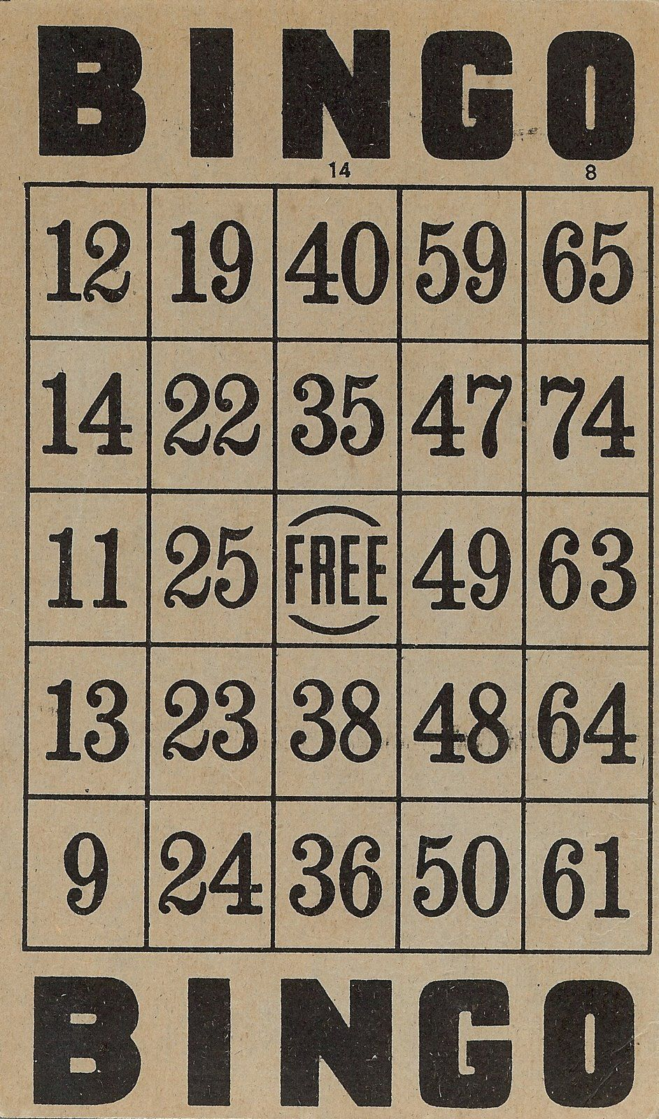 Free Printable Vintage Bingo Cards Printable Templates