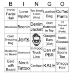 HIPSTER BINGO 1 Bingo Card