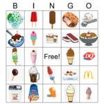 Ice Cream Bingo Card