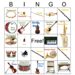 Instrument Bingo Card