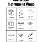 Musical Instrument Bingo Printable Cards Printable Bingo Cards