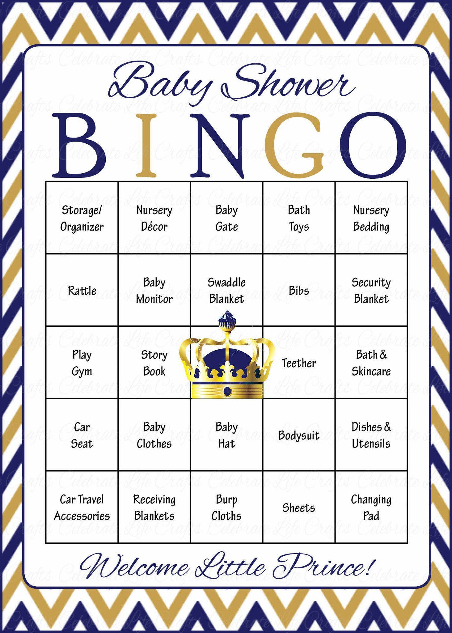 Printable Baby Shower Bingo Customize And Print