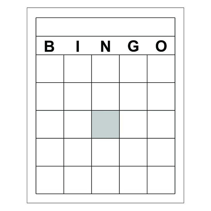 Printable Bingo Boards Blank