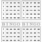 Printable Bingo Cards 4 To A Page Printable Bingo Cards