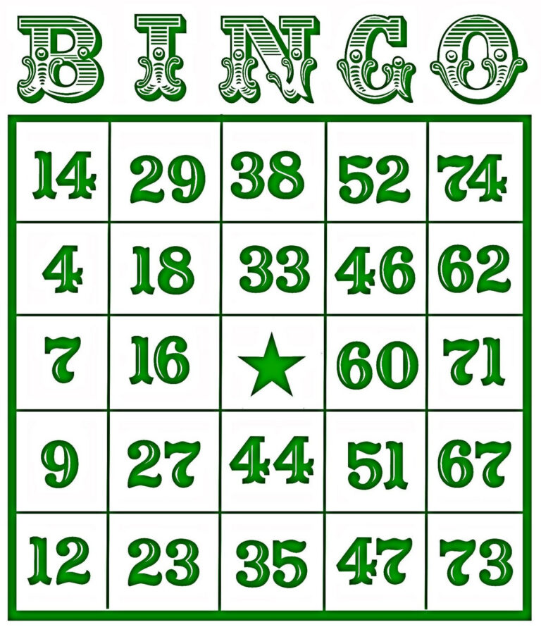 Printable Bingo Cards For Free