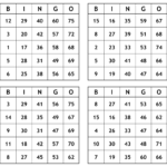 Printable Bingo Sheets With Numbers