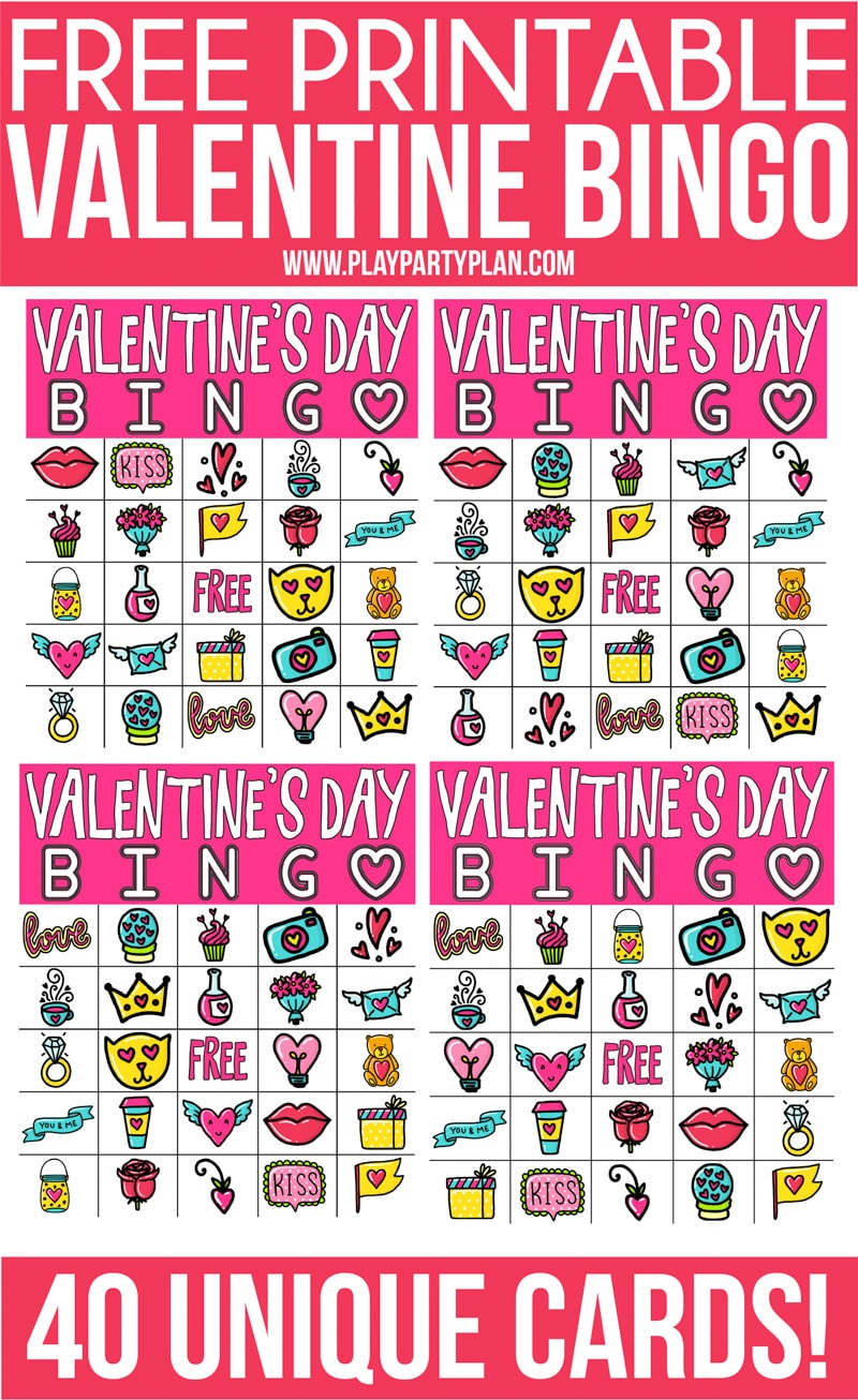 Printable Valentine Bingo Cards