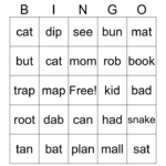 Rhyming Bingo Card