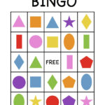 Shape Bingo Partially Perfection Shapes Preschool Bingo Bingo Cards