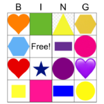 Shape Color BINGO Card