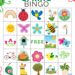 Spring Bingo Free Printable For Kids 4 Players Busy Little Kiddies