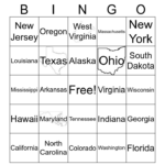 States Bingo Card