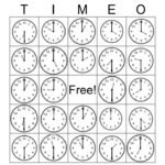 Telling Time Bingo Free Printable