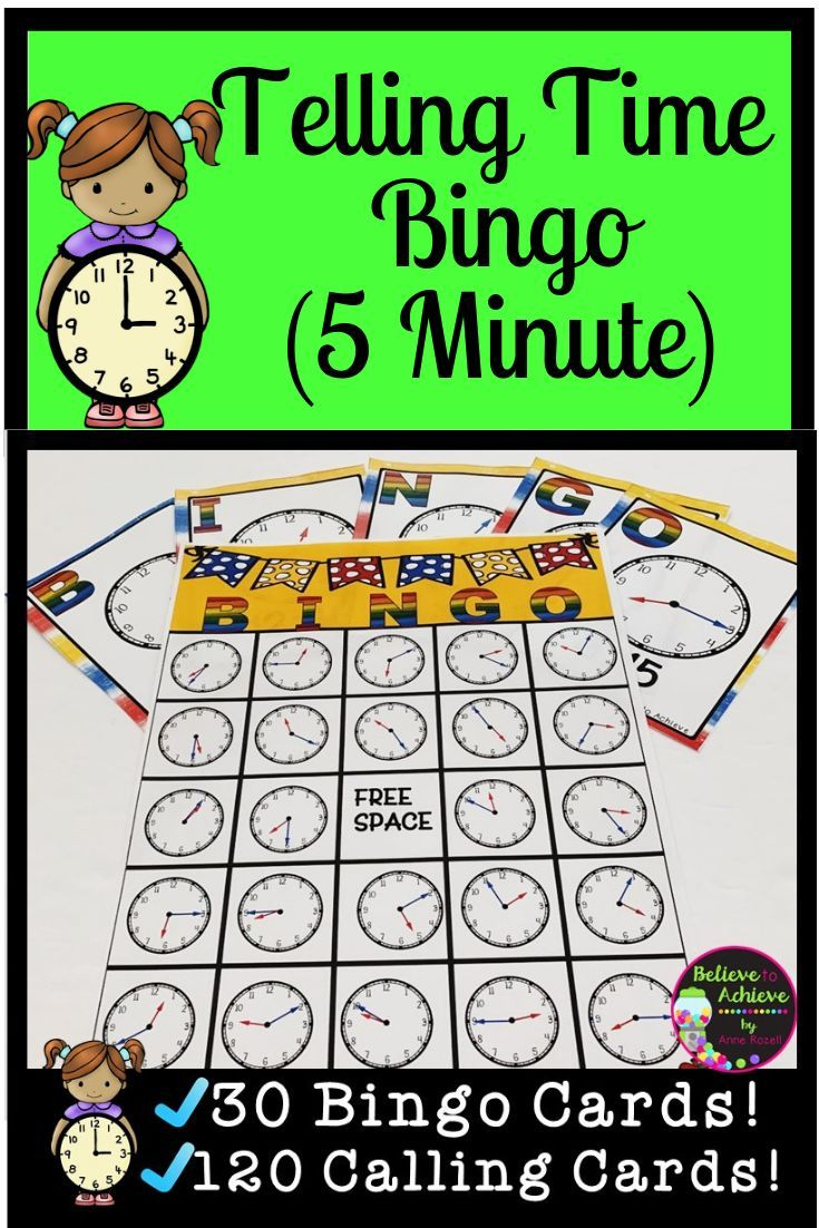 Time Bingo Esl Worksheetstoryteller Printable Bingo Cards