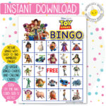 Toy Story Printable Bingo Cards 30 Different Cards Instant Etsy