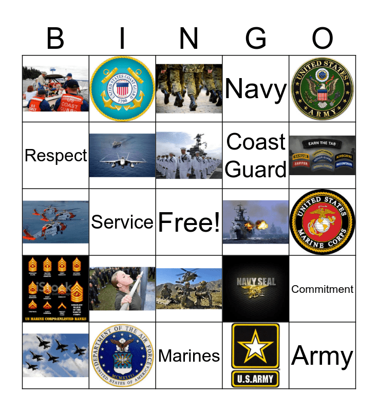 Veterans Day Bingo Card