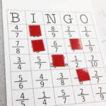 Visual Equivalent Fractions Game Printable Free Printable Bingo Cards