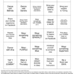 Zumba At Inspire Fitness Bingo Cards To Download Print And Customize